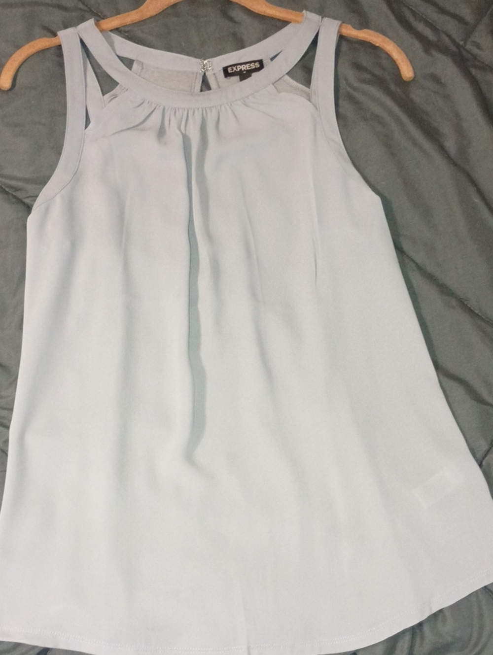 Express Light Grey Double-Strap Sleeveless Camisole